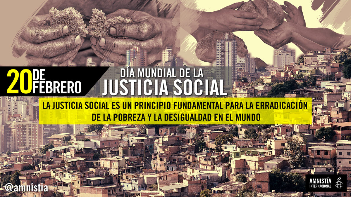 amnistia's tweet photo. La Justicia Social es un principio fundamental para la erradicación de la pobreza y la desigualdad

Actúa y promueve el desarrollo y la dignidad humana con #MásJusticiaSocial

#20Feb 

https://t.co/ZaWm9AvmDQ por @gabybuada https://t.co/lRSIlb76yB