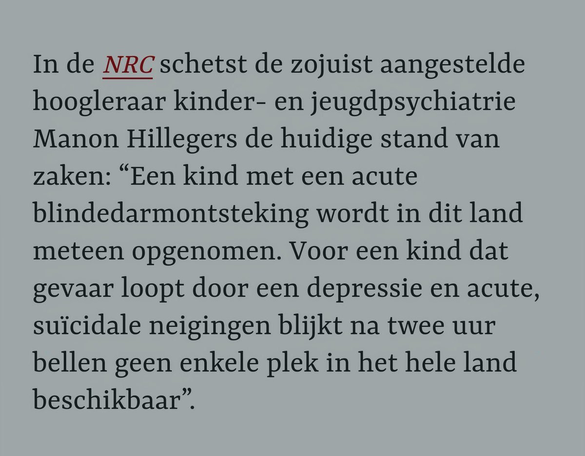 Ik denk dat van alle urgente problemen in de zorg dit de urgentste is. Dit verdient echt alle focus.

(Via <a href="/rschonck/">R Schonck</a>)