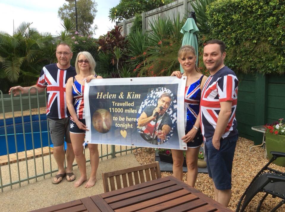JJuleslady's tweet photo. @robbiewilliams OMG!! Kim and Helen have followed you to Australia now. Dedicated Robbie fans. Dont think you’ll miss them. Keep an eye out for them #RobbieWilliams https://t.co/vm17RIbWo7