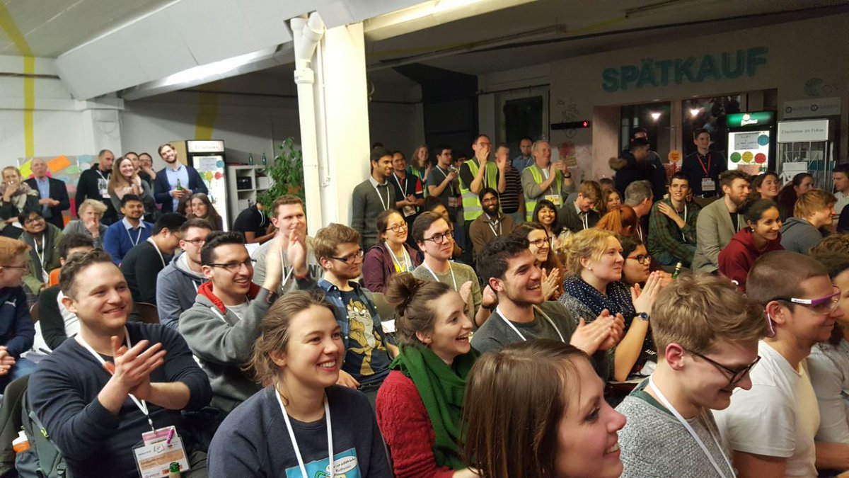 Evonik's tweet photo. And the winner of each challenge are MyIsol(@Evonik), GoodFood(@Danfoss)and SchüGozi (Schüco)! Congrants to these talents & their great work on #EnergyEfficiency. Thanks to all participants for their inspiring solutions. #EEHack2018 at the @DENEFFeV is solved! #EEHack2018 #Evonik https://t.co/1x5kWHWDft