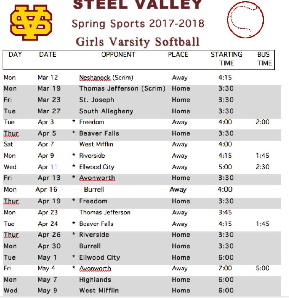 SVIsoftball's tweet photo. *JUST RELEASED* your lady Ironman softball schedule!!!!!!! Can’t wait to see all of our fans at the games #bethere #showout⚾️ https://t.co/7UpfROAvCT