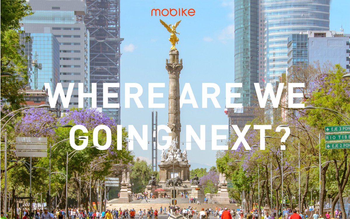 RideMovi's tweet photo. Il #MobikeMovement arriva in #AmericaLatina! 🚲🌏 Riesci ad indovinare di quale città si tratta? #MobikeCDMX https://t.co/N8V1PenVeq