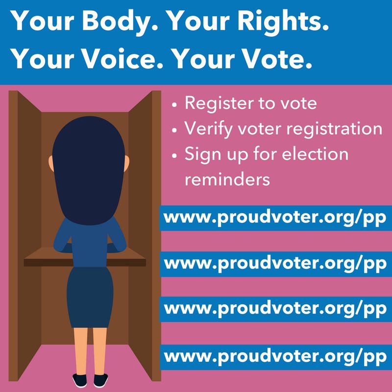 ppmet's tweet photo. There's so much at stake for our present and our future. Make sure your voice is heard at the polls.

Use https://t.co/H3QCsal7l5 to register to vote, verify your registration, and sign up for election reminders.

#PowerToThePolls https://t.co/zYg8e1W86K