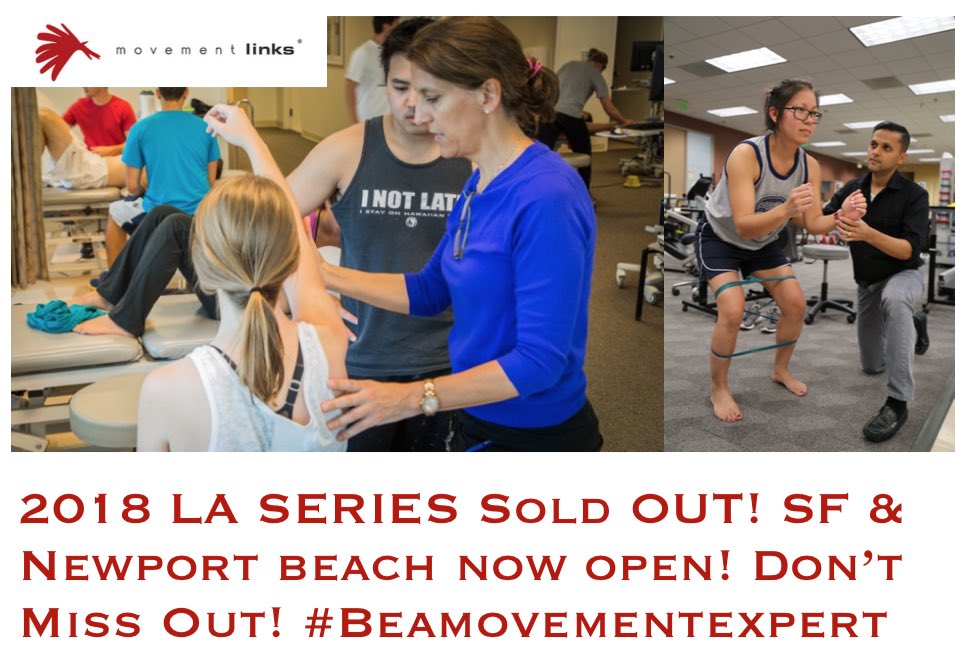 movementlinks's tweet photo. Our LA series sold out!! Our SF course has limited space and our Newport Series just opened....don’t miss out!! https://t.co/opDckZEF53 #fomo #beamovementexpert #movementismedicine https://t.co/qsJ9VmOiQz