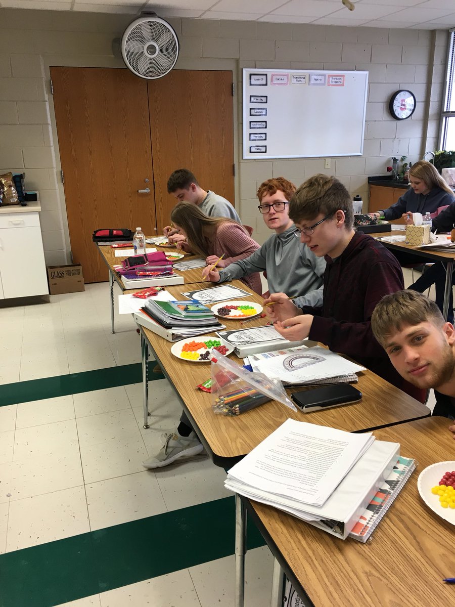 MsKmathSHS's tweet image. It’s more fun to learn about statistics and graphing when skittles are involved!!!