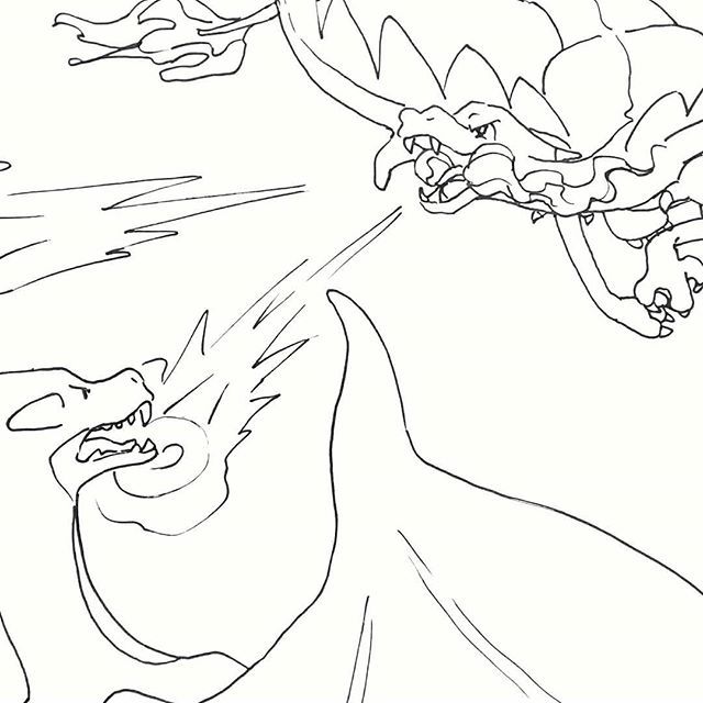 twitter off next con lgx third charizard have two megas for the price of one pokemon dracaufeu fire feu attack flamethrower lanceflammes megaevolution art drawing dessin fanart fandoms artofinstagram artoninstagram