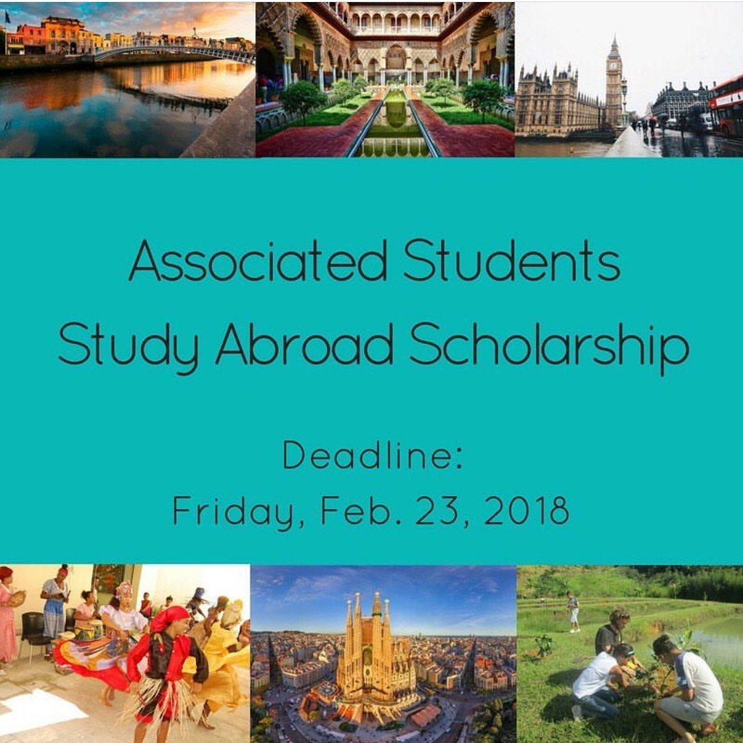CALCouncilSDSU's tweet photo. Apply for the Associated Students Study Abroad Scholarship by this Friday, February 23rd! Visit their link for info sessions  https://t.co/9qc08gYOlu to learn about study abroad programs in Cuba, Brazil, Spain, &amp; many others! #calcouncil #collegeofartsandletters #sdsu #calabroad https://t.co/ZUH5PiwaWX