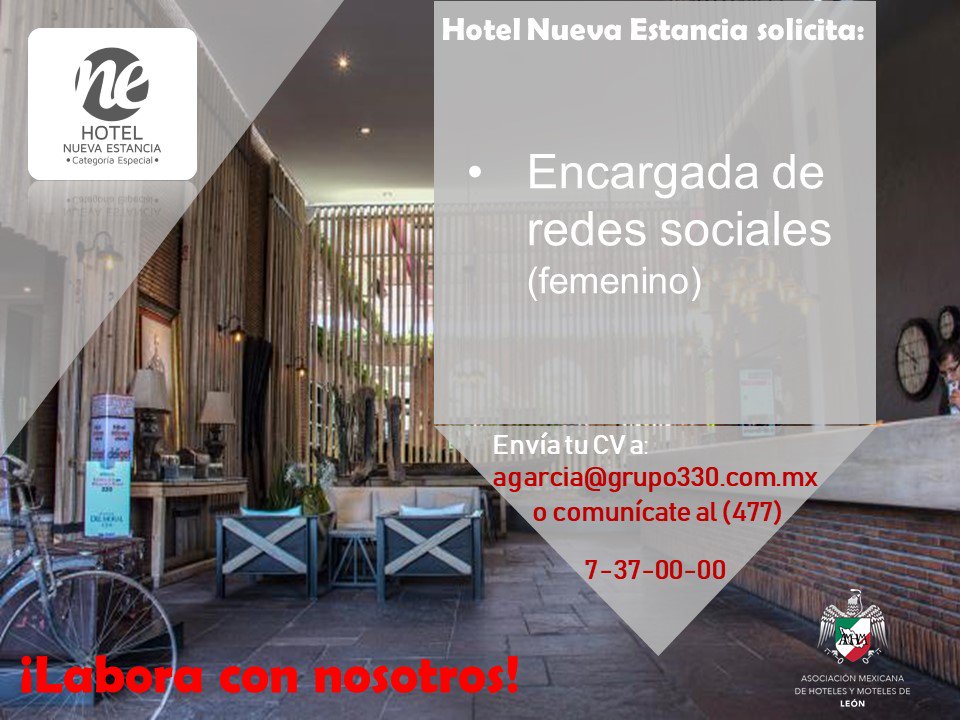 AMHMLeon's tweet photo. Esta semana hay más de 95 oportunidades laborales en el sector hotelero,
conoce el resto de las vacantes en: https://t.co/SJPKsyg6C3 https://t.co/qtWOVL0i2P