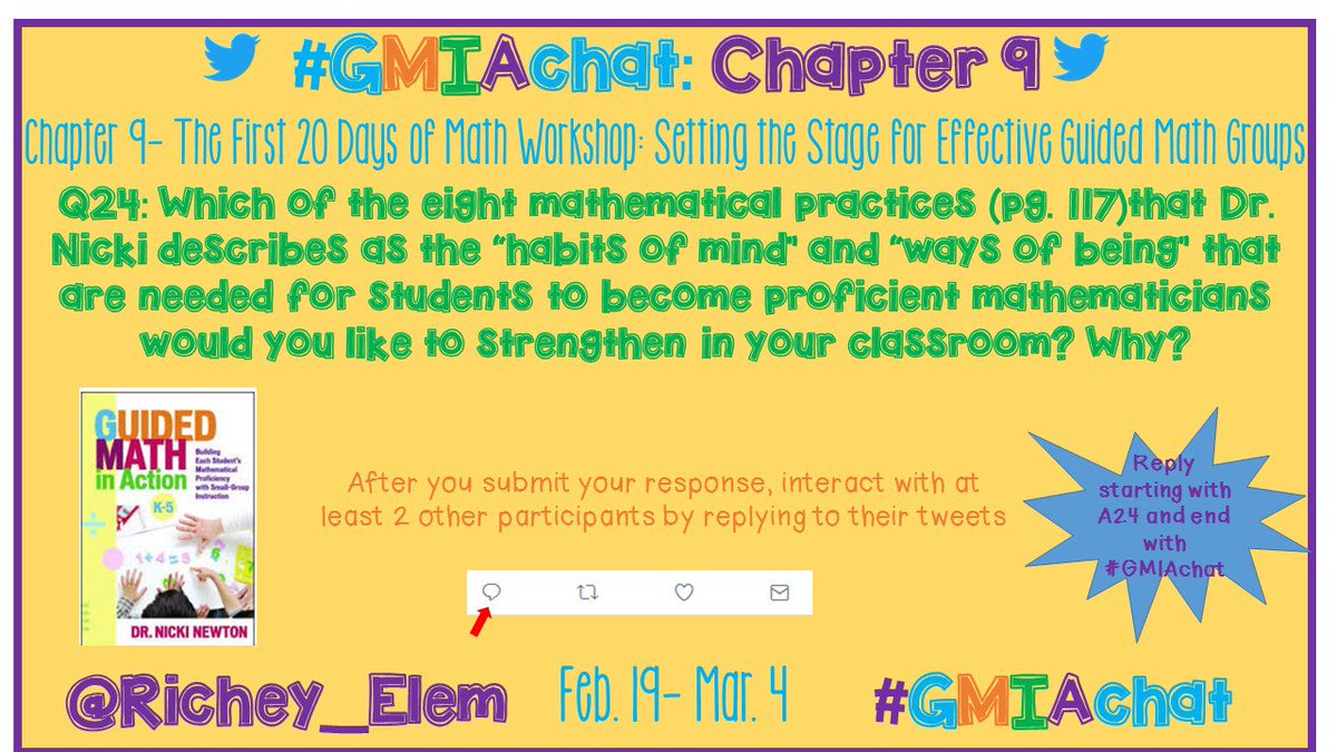 richey_elem's tweet photo. Time flies when you are having fun! Amazing to think that we have reached the last chapter in our first Twitter Chat! We have learned so much from @drnickimath 's GMIA! #GMIAchat 📚 https://t.co/NgUsg8DcL7