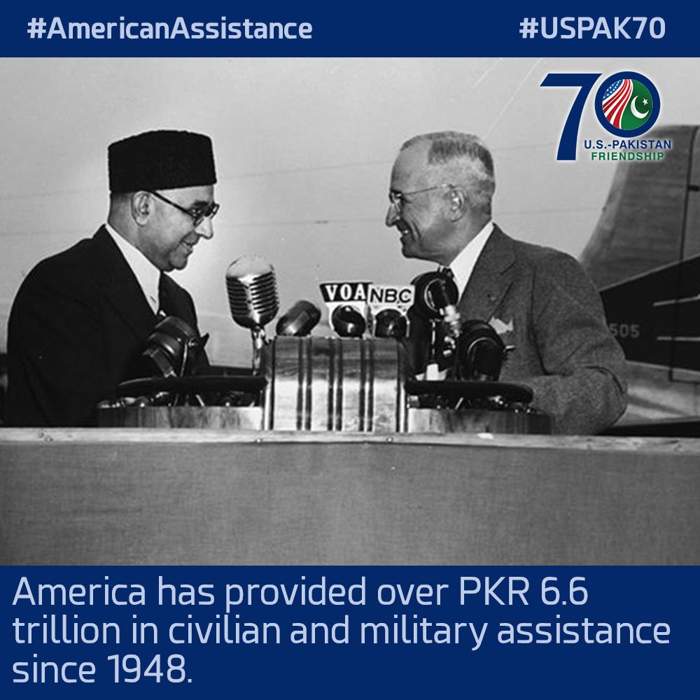 #America has provided over PKR 6.6 trillion in civilian and military assistance since 1948. #USPAK #USPAK70 #USEmbassyIsb #AmericanAssistance