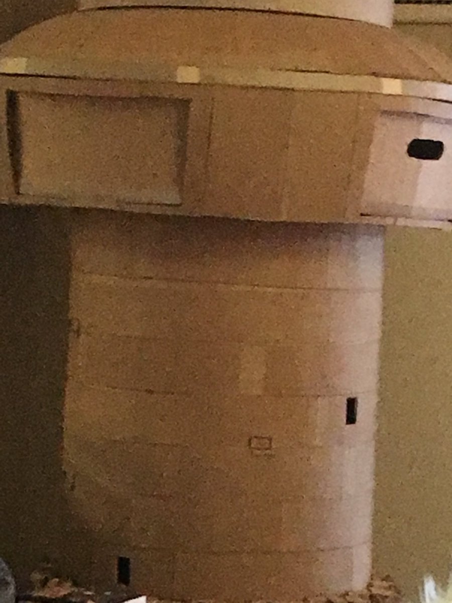 spaceseeker19's tweet photo. A wide shot and close-up of the impressive space station model being assembled in preparation for the Saturday #SerenityRPG session @dundracon this year. #ddc42 Having run #FireflyRPG the night before, I was curious and impressed. https://t.co/IHFZJU6D15
