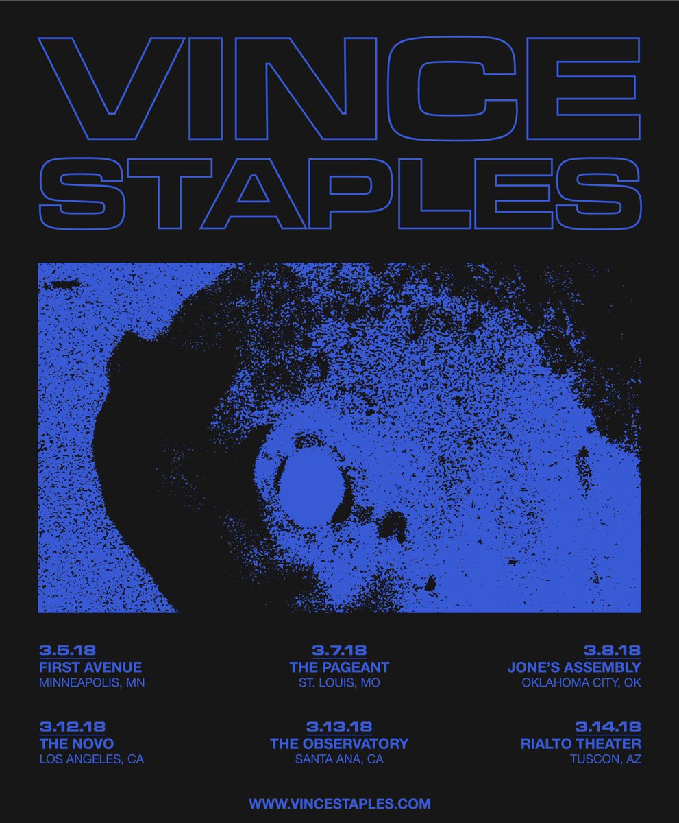 vincestaples's tweet photo. Minneapolis, St. Louis, Oklahoma City, LA, Santa Ana, Tucson. https://t.co/JSluGyPjiG