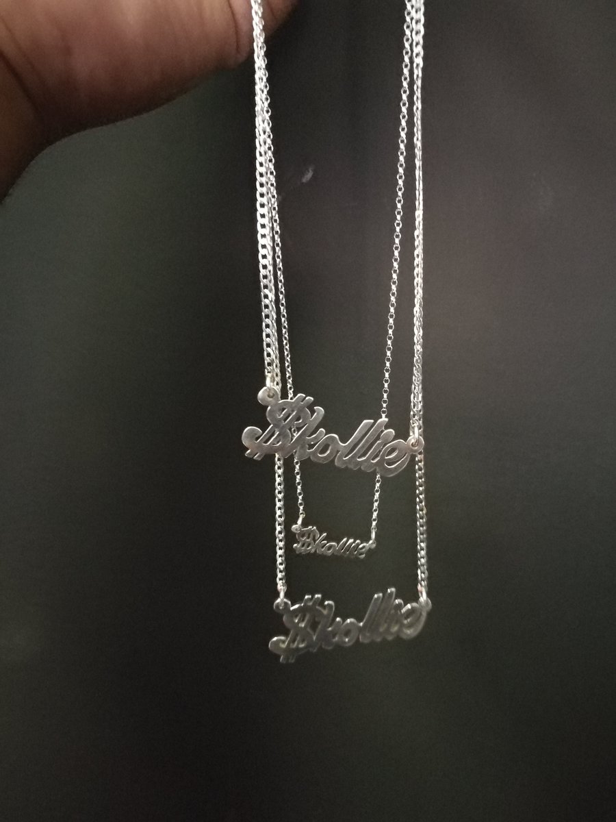 aringtoit's tweet photo. SKOLLIE x3 🔥🔥🔥
Email us at info@aringtoit.co.za for your custom name tag ⚡️
#custom #skollie #sterling #silver #necklaces #handmade #aringtoit #jewellery #jewelry #localislekker #capetown #fashion #bloggers https://t.co/i5Be5v7fsR