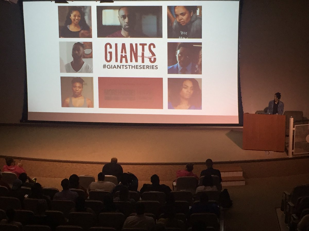 “Giants” (season 2) screening at Morehouse. Producer and Director James  Bland in the House! #giantstheseries