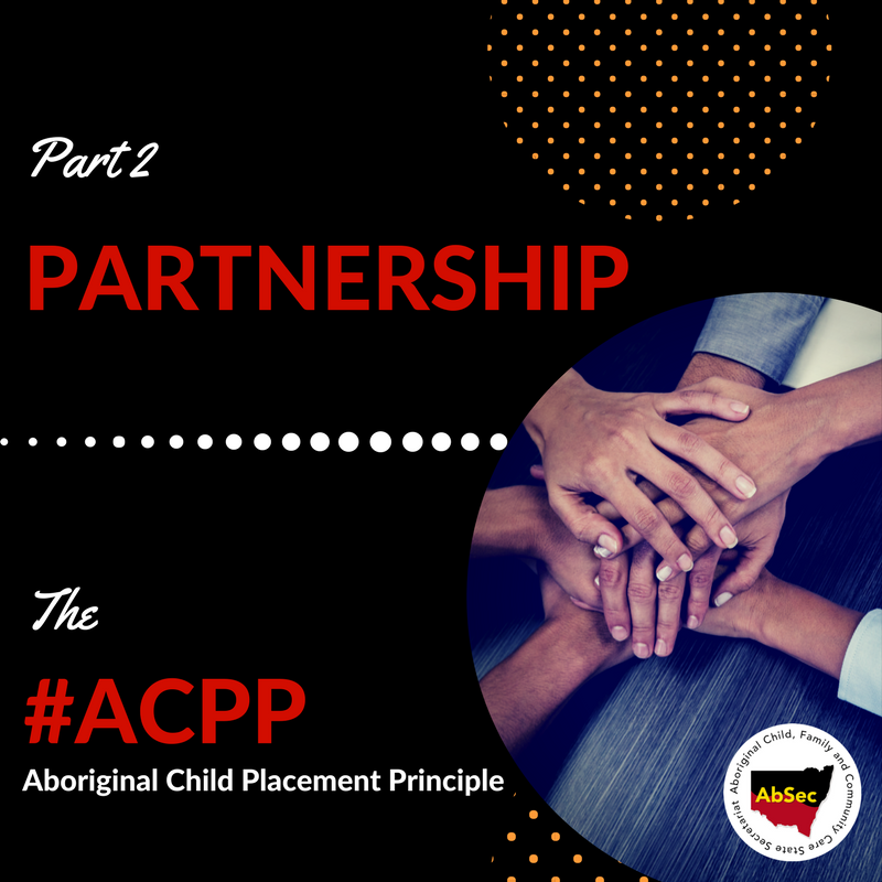 AbSecNSW's tweet photo. Yesterday we shared the first part of the Aboriginal Child Placement Principle. Part 2 is PARTNERSHIP. This means authorities should work together with Aboriginal people &amp; orgs to deliver support systems, with as much self-determination as possible. #ACPP https://t.co/c05JHPXlDA https://t.co/cSewF0rFAf