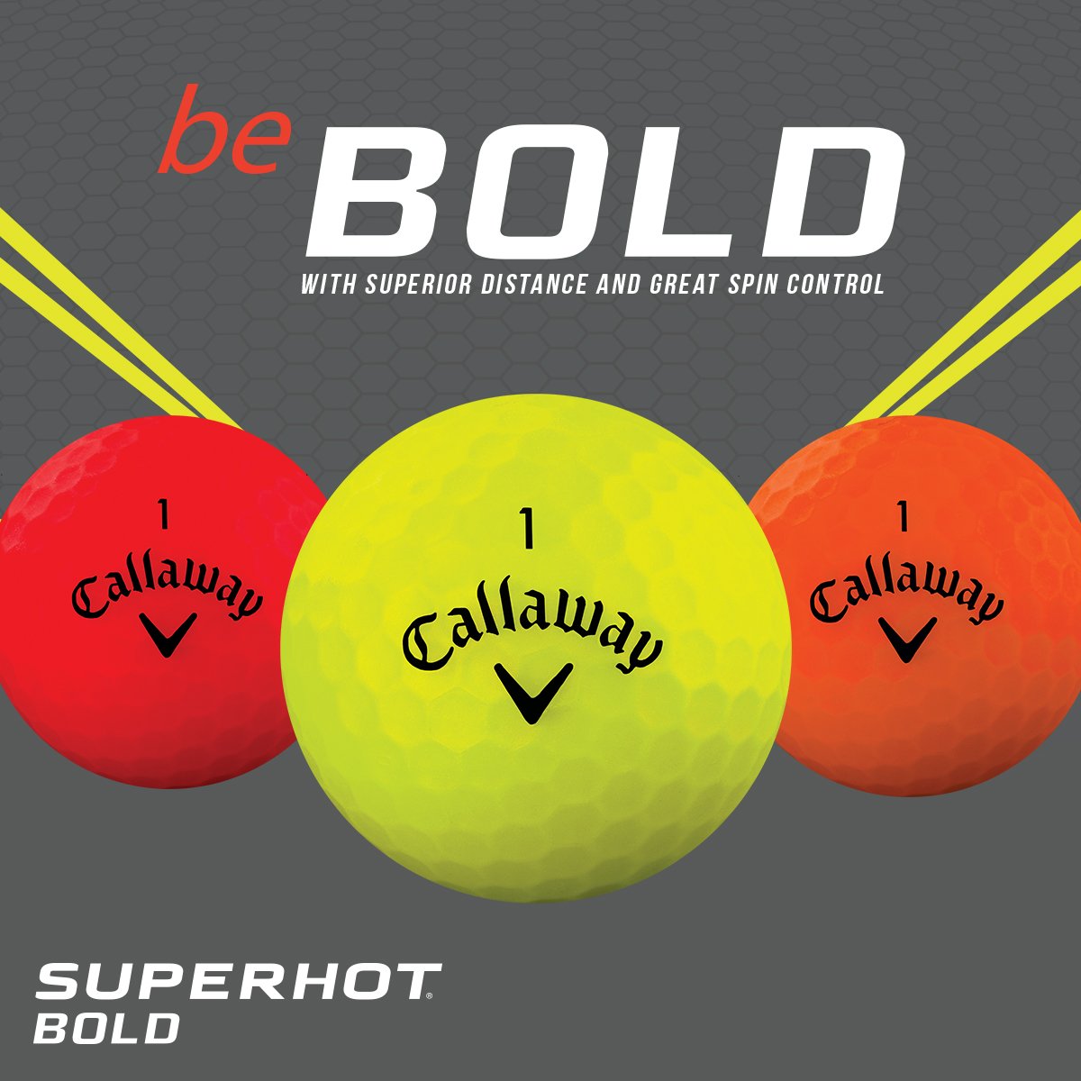 BE BOLD.
Introducing Superhot Bold. With superior distance and great spin control!
Find out more: au.callawaygolf.com/balls/superhot/