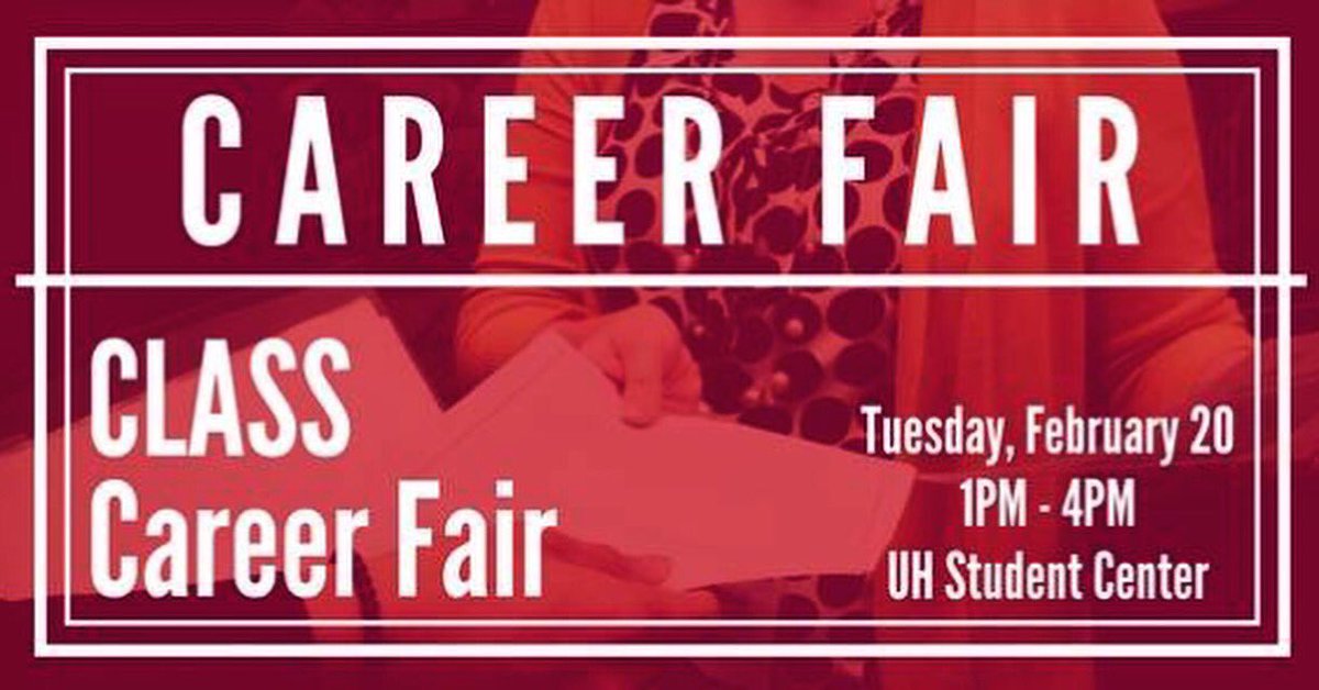 ESUH_Official's tweet photo. We are going to the CLASS career fair, tomorrow at 1 pm. Will we see you there? 👔🤝📄 https://t.co/EryiAZNui4