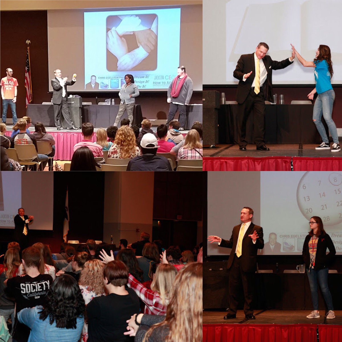 ChrisEgelston's tweet photo. Presenting “Dream It! Design It! Do It!” #Keynote at the @ILjacksonCEO “How To Adult” Event.
#success #SuccessMagic #goalsetting #goalgetting #infotainment #infotainer #fun #training #professionalspeaker #magic #entrepreneurship #leadership #corporatespeaker @CEOMidland https://t.co/WvHf2cifsh