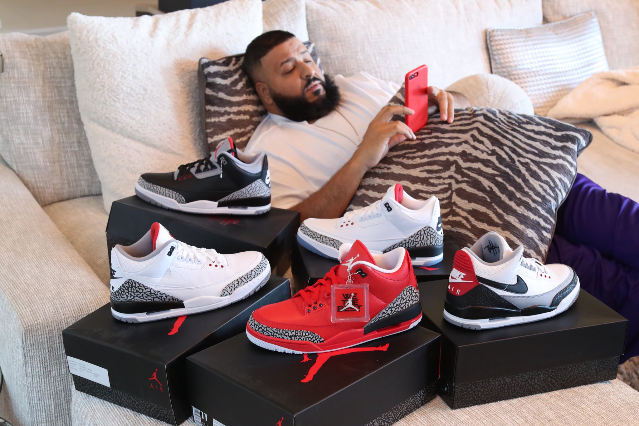 DJ Khaled Brought A Pillow For His New Super Exclusive Shoes To
