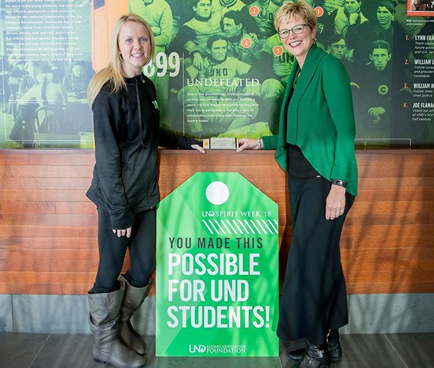 undalumni's tweet photo. Look around, take notice, and Thank-A-Giver. Who funded your favorite place on campus? Look for a TAG this week and find out. #UNDproud #UNDspirit https://t.co/rUYlm1LFcJ