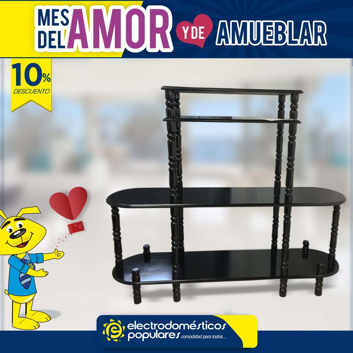 ElecPopulares's tweet photo. #Febrero, Mes del #Amor 😍 y de #Amueblar con #ElectrodomésticosPopulares♥️
!Lleva tu División con un #Exclusivo 10% de #DescuentoReal :

*División de madera, con espacio exclusivo para DVD 
/cod. 8384
-Precio de Contado: Lps. 4,225.00
-Crédito a 5 pagos: Lps. 845.00 https://t.co/e76hZCHl1j