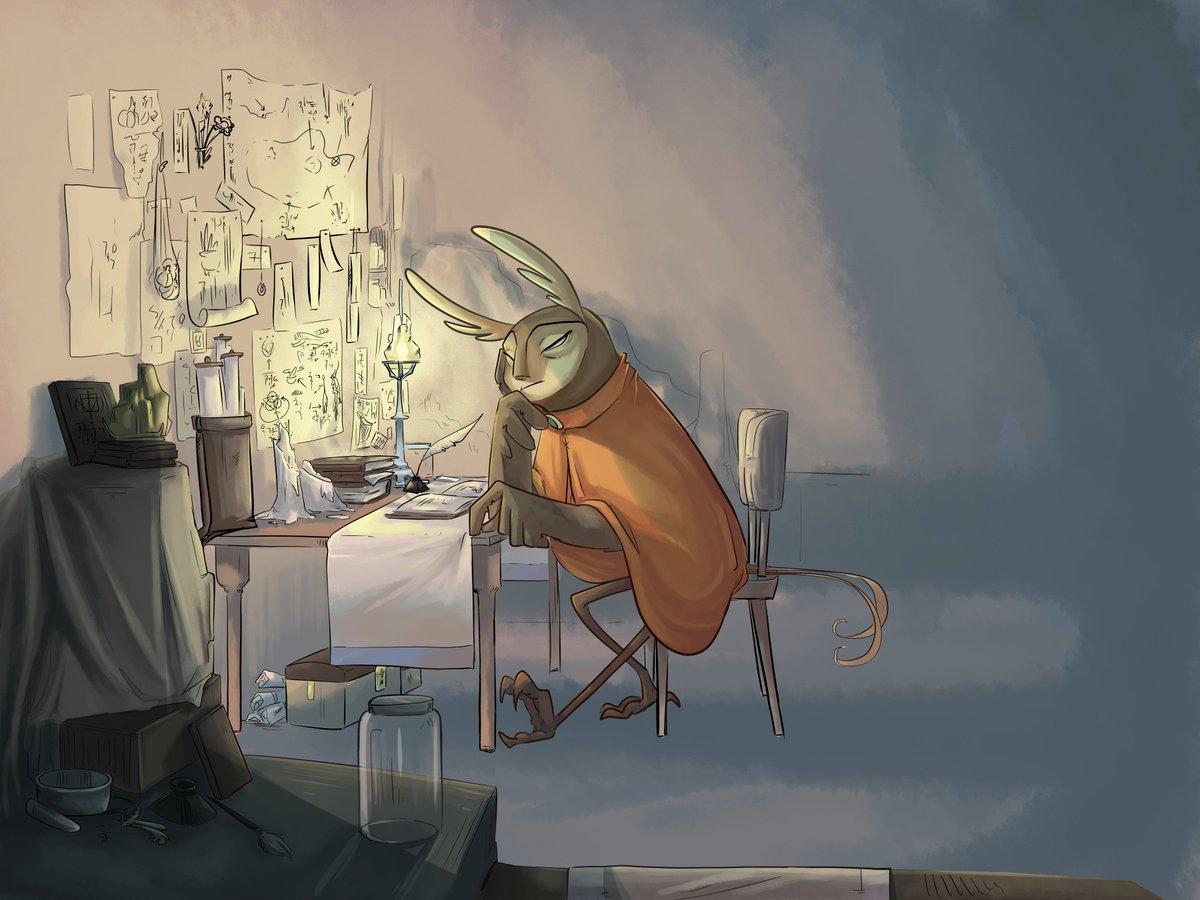 scootbootlett's tweet photo. Wrenn is a bit of a workaholic, staying up most of the night in his study going over some old texts. https://t.co/dtqB8Qrs46
