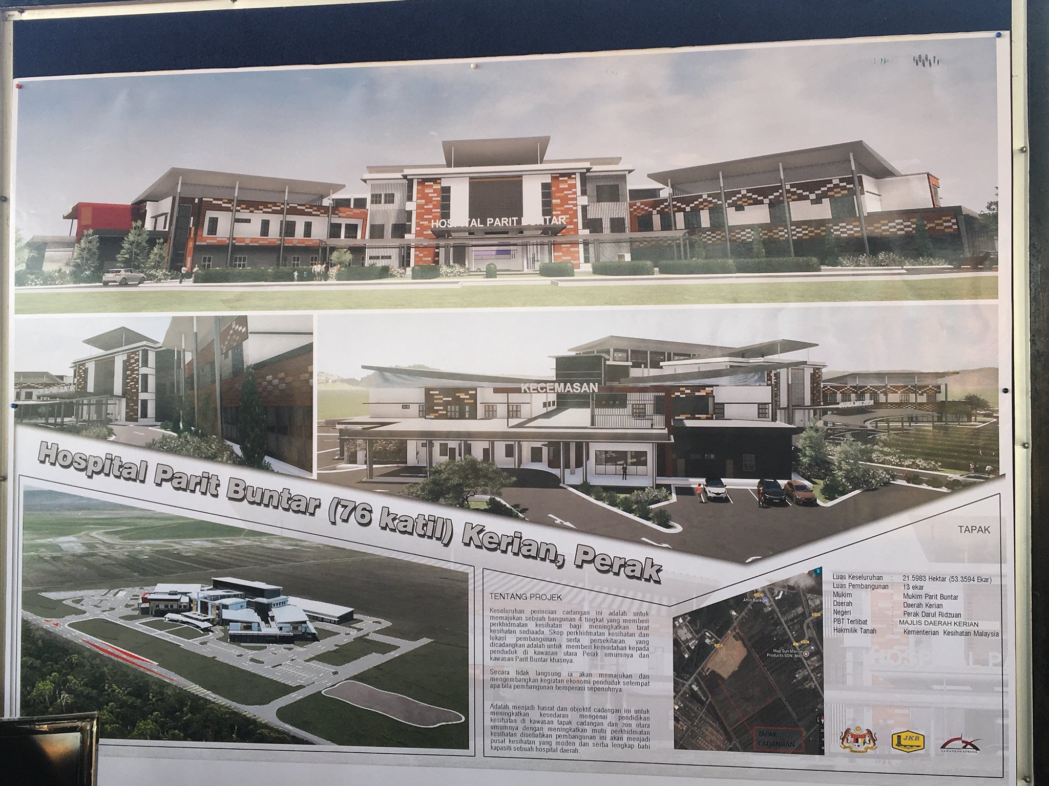 JKR PERAK on Twitter: "Hospital Parit Buntar (76 Katil ...