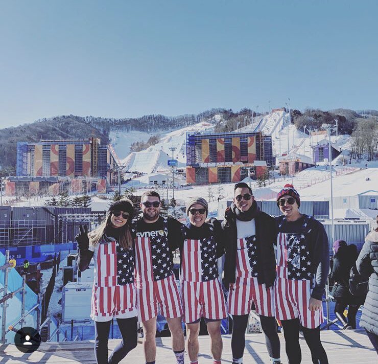 Chubbies's tweet photo. When it's 19° at the winter games but you’re still gonna America it https://t.co/a6whpn8xI7