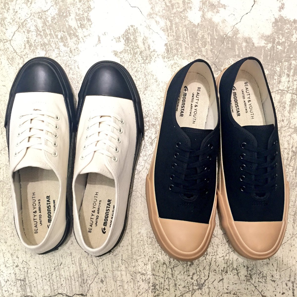BY_KUMAMOTO's tweet photo. 【WOMENS】〈MOONSTAR〉×〈B&amp;Y〉完全別注のスニーカーが入荷致しました。ラストが細めの都会的なシルエットとなっております。¥8,300(+税) #BYITEMSW https://t.co/E8wAFGxXv4