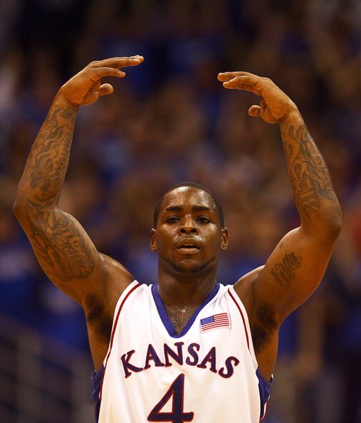 phoggg's tweet photo. If you weren't around to see Sherron, you missed a real one. #kubball #4 https://t.co/elkAxKmUCS