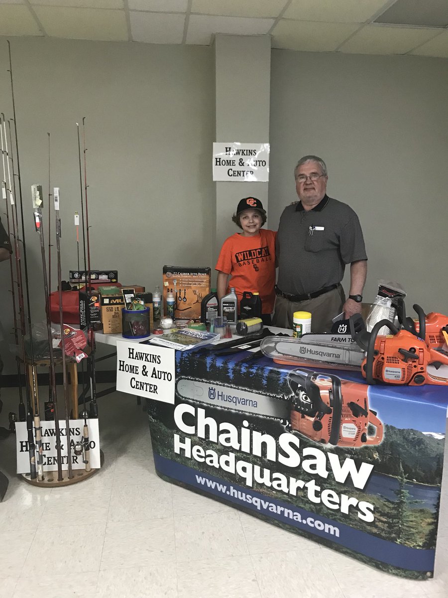AutoHawkins's tweet photo. Jude and Daddy(PopPop) working the booth at Calhoun County Wildlife Dinner. https://t.co/y6l2Qc21T6