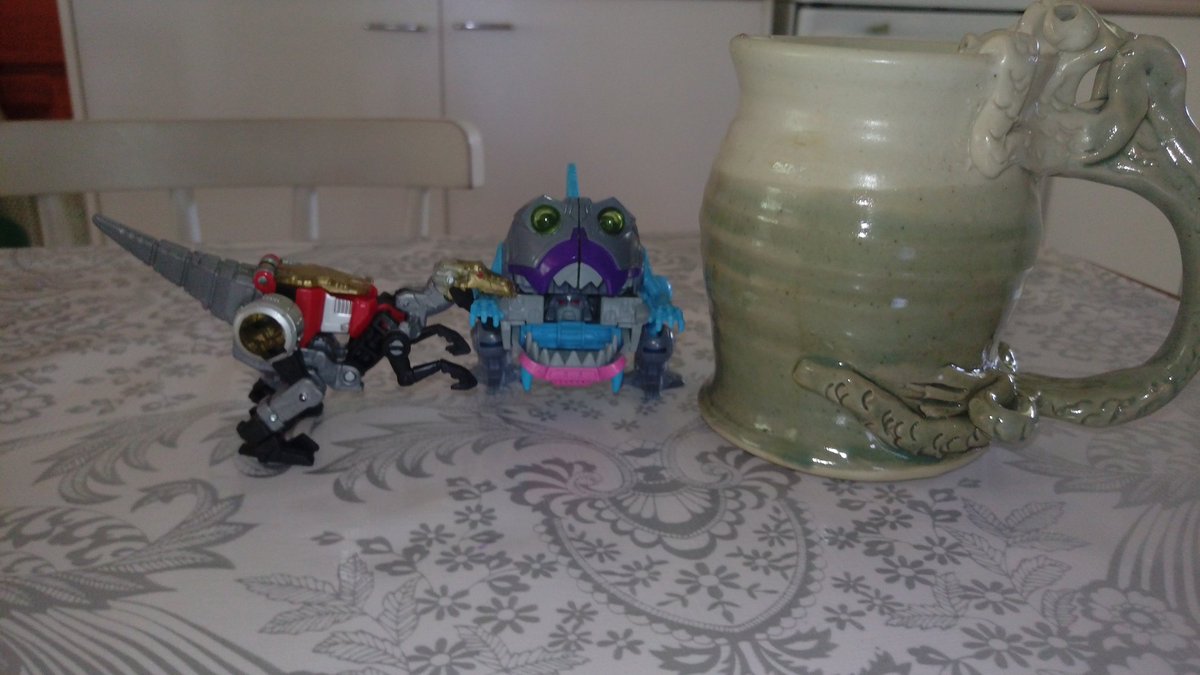 AGIrwin's tweet photo. Hey don't touch that, it's the boss's coffee, he gets cranky without it! (Posing courtesy my 6 yr old) #SheIsTheSmartOne #robotswithcoffee #deskbot @robotswcoffee https://t.co/8J1fita9gh