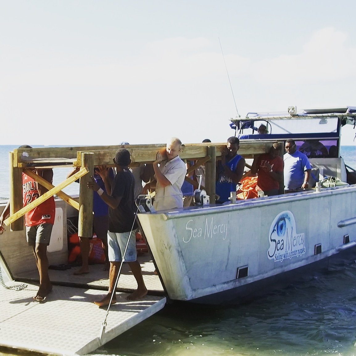 Unloading the Dilo Dryers we made for Batik island!