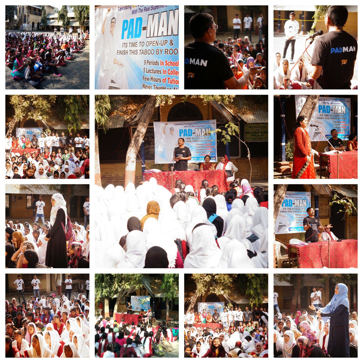 Bhushanadhau1's tweet photo. Pics : #AkolaAkkians Promotes @PadManTheFilm Through Various #PadmanCampaign And Also Tells About Importance Of Menstrual Hygiene And Sanitary Pads #PadmanInCinemas Now GO And Watch It @akshaykumar @sonamakapoor @mrsfunnybones @kriarj https://t.co/lDvA8zDnMt