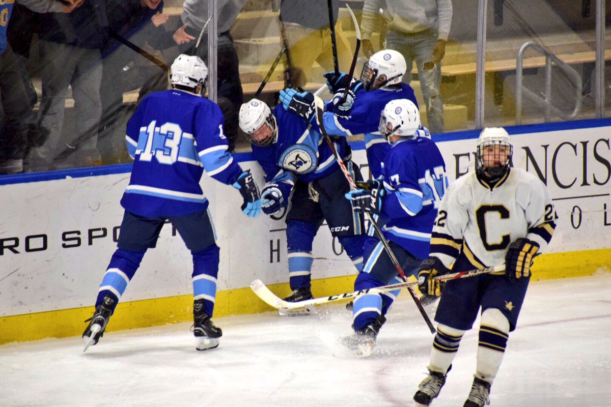 SMHAthletics's tweet photo. Who doesn’t love goal celebrations? And semifinals wins?  Congrats to our Lancers as they advance to the MMHSAA hockey final! https://t.co/MA6UE4NuBU