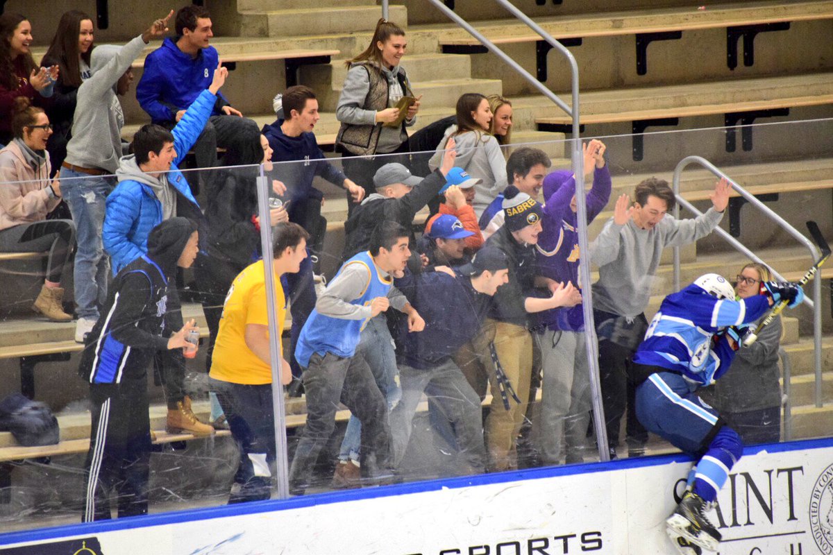 SMHAthletics's tweet photo. Who doesn’t love goal celebrations? And semifinals wins?  Congrats to our Lancers as they advance to the MMHSAA hockey final! https://t.co/MA6UE4NuBU