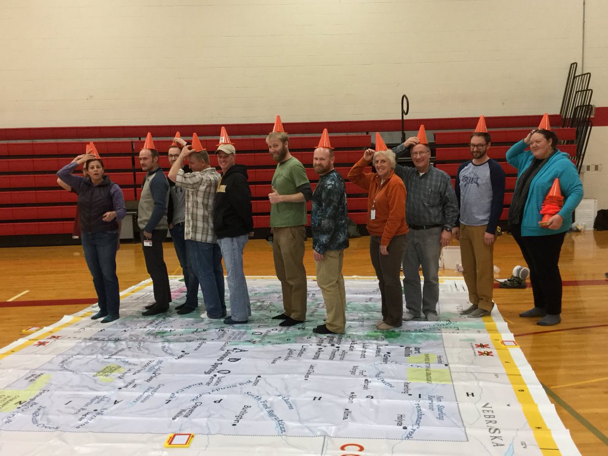 STEMisMyFuture's tweet photo. Great session with Mesa County Middle School Inservice of Giant map of Colorado! 20 more @district51 teachers trained in Mapping and GIS principles! #ESRIed #ColoradoGiantMap @COGeogAlliance @EsriStoryMaps @NatGeoEducation https://t.co/EN6iS9vAQv