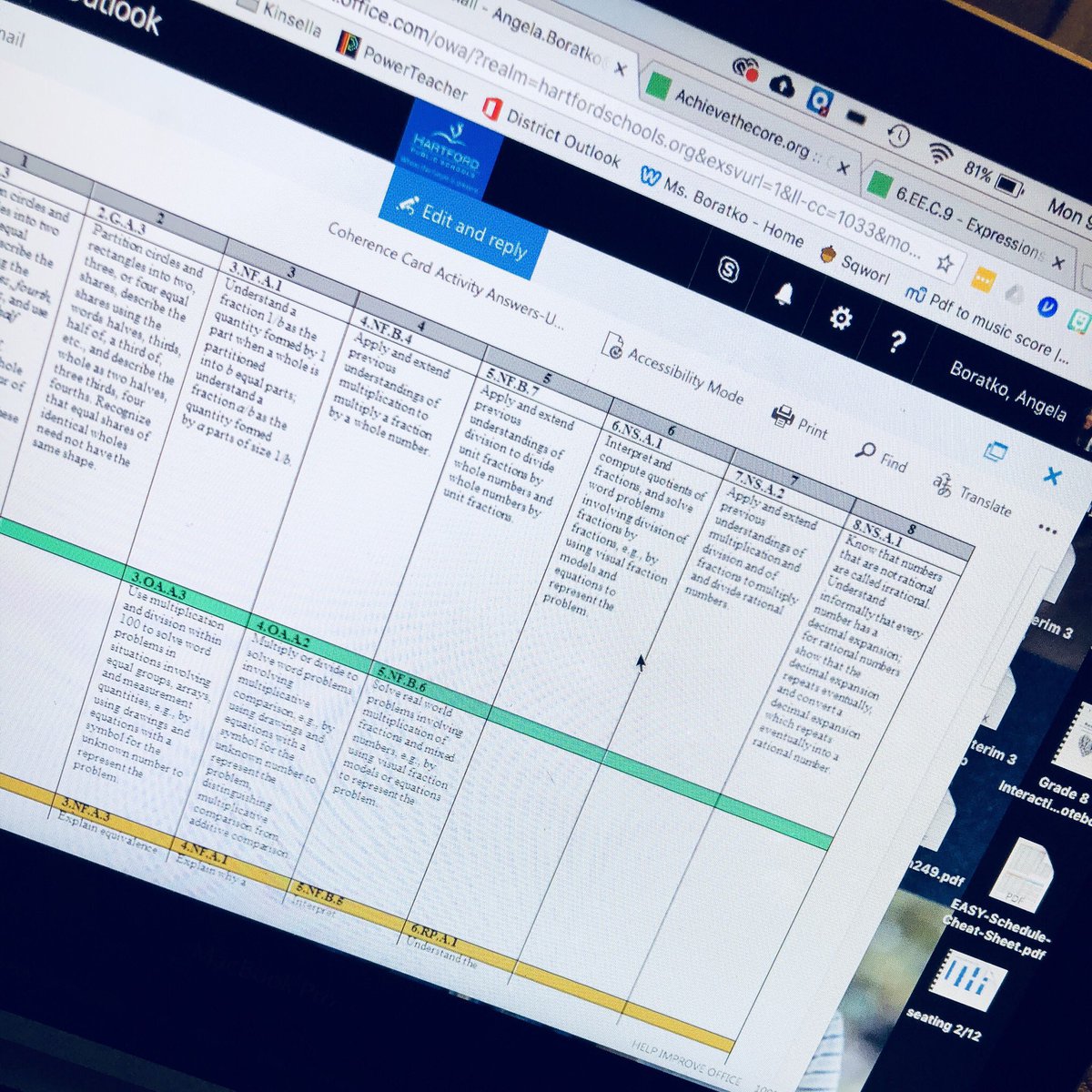 msboratko's tweet photo. Who’s ready to map some standards tomorrow?! #professionallearningday #mathinthemiddle #coherencemapping #HPSmath @achievethecore @HartfordMagnet @KinsellaMagnet @mrs_bruko https://t.co/EXpiTm6OV8