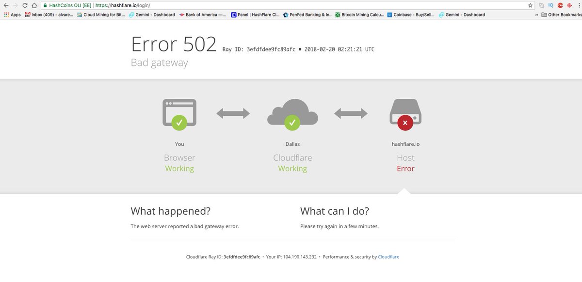 <a href="/hashflare/">HashFlare</a> why is your website down again? this is getting old. Every week there is something wrong. Im starting to loose faith even after a have spent over 22k in your mining.