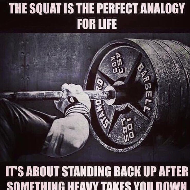 Tommorw is plus weight sets on squats! #standup #AllGasNoBreaks #SquatGoals