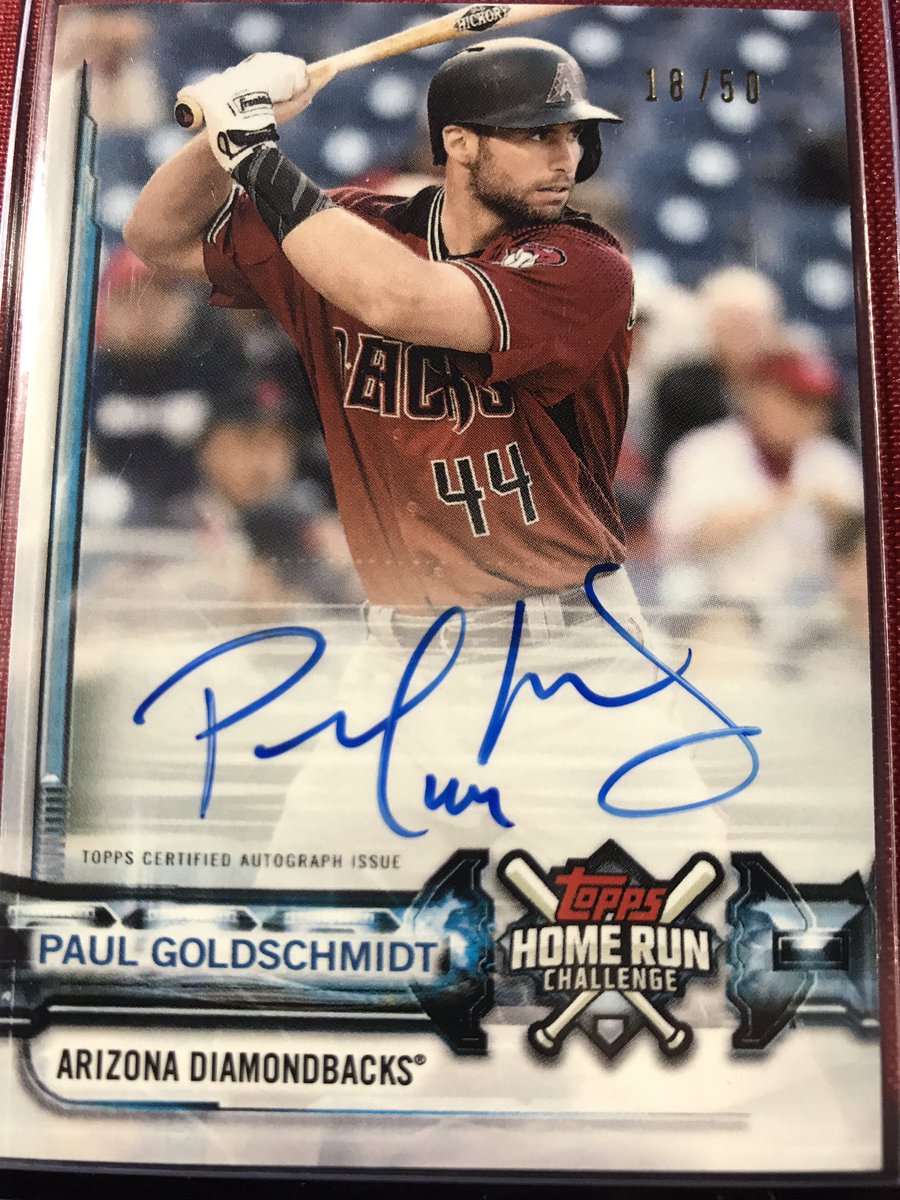 SCCTradingCards's tweet photo. @Dbacks Paul Goldschmidt @topps industry summit exclusive autograph for one of our followers this Thursday. Like and retweet to win @MLB https://t.co/8uwU6rxJWZ