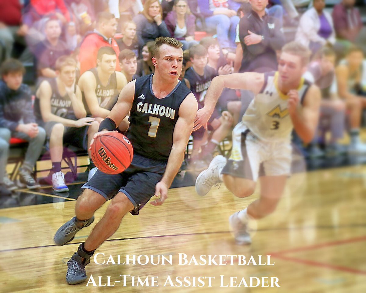 OFFICIAL:
<a href="/2PLAW/">Porter Law</a> broke his own single season record for assists. (171)
In the process he passed legendary Calhoun basketball player <a href="/jirehwilson3/">Jireh Wilson</a> for the All-Time assist record. (378)

Thanks for the memories Po!
#ModernDayStockton