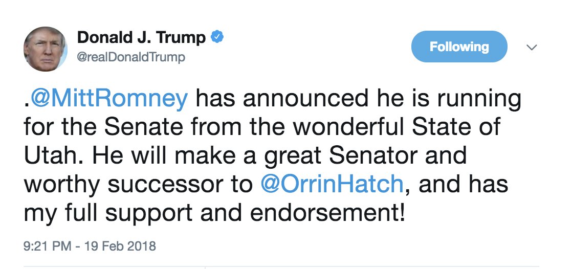 ShaneGoldmacher's tweet photo. A four-act story about Trump, Romney and politics https://t.co/R3rZ7lhnae