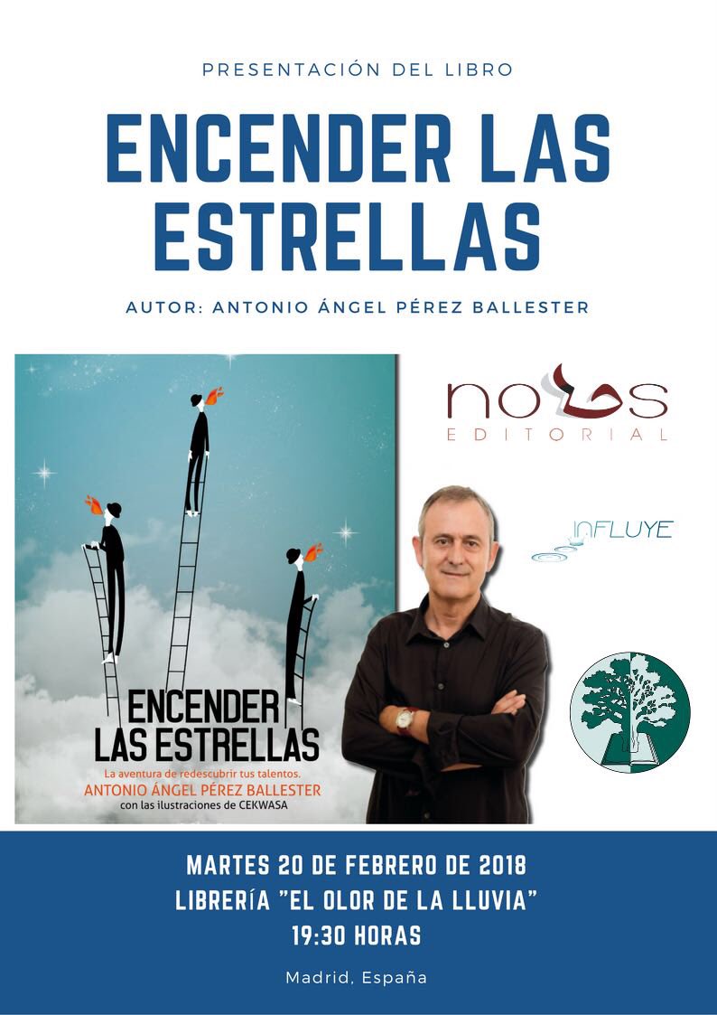 Si estáis en #Madrid acompañanos en la presentación del Libro #Encenderlasestrellas en la librería <a href="/ElOlordelalluvi/">El olor de la lluvia</a> a las 19:30 hrs.