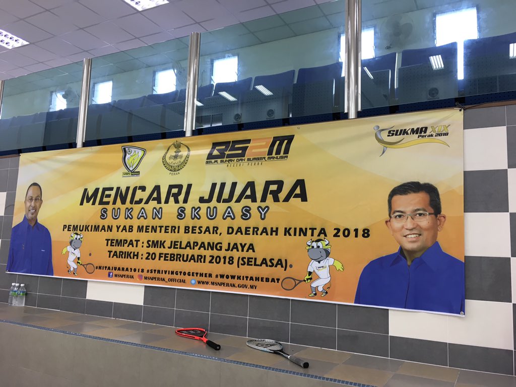 PSilveryouth's tweet photo. Program Mencari Juara : Sukan Skuash bersempena Permukiman Kinta
Terima kasih YB Maslin Sham, Timbalan Exco Jawatankuasa Belia, Sukan dan Sumber Manusia sudi hadir.
Program ini merupakan usaha sama Majlis Sukan Negeri Perak dan Persatuan Skuash Negeri Perak.
#bs2m https://t.co/og0EM7MkAq