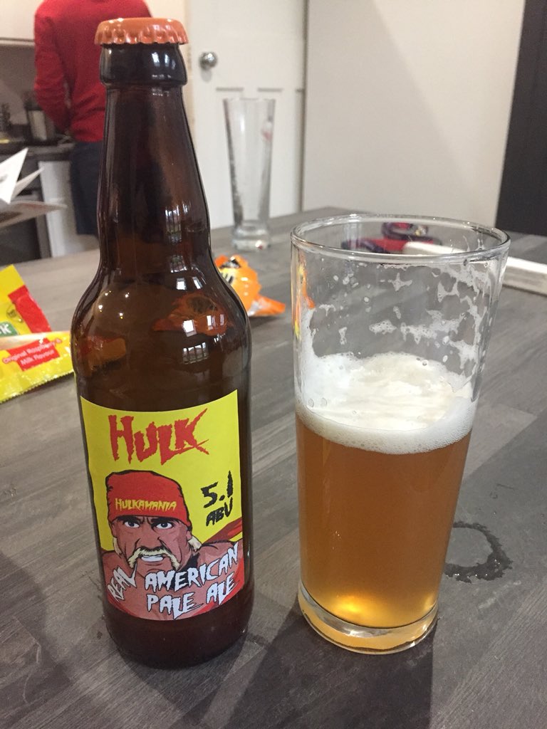 SLG_Brewery's tweet photo. Recently brewed the tribute to the legend @HulkHogan! It’s a tropical ‘Real American’ Pale Ale! #Homebrew #RealAmerican https://t.co/wLELrv5KGj