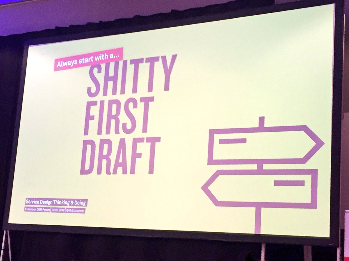 So true! @MrStickdorn #crm18 #shittyfirstdraft