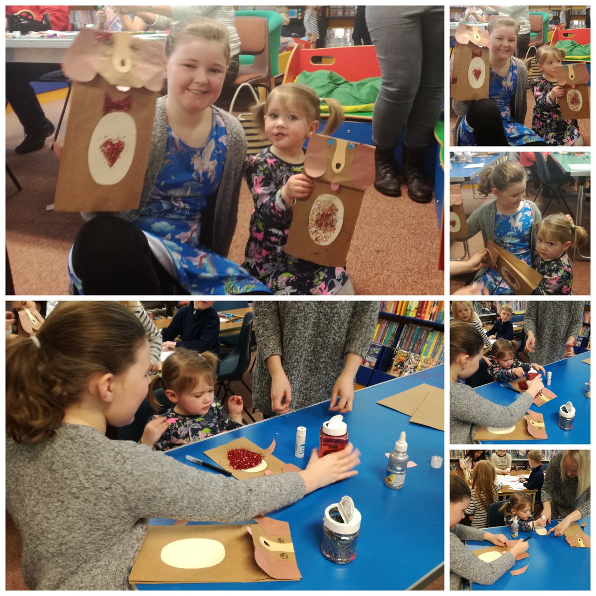 StaffsLibraries's tweet photo. Celebrating the Chinese New Year, The Year of the Dog, with paper lanterns and paper bag dog hand puppets at #CodsallLibrary https://t.co/KRpYaTOXgQ