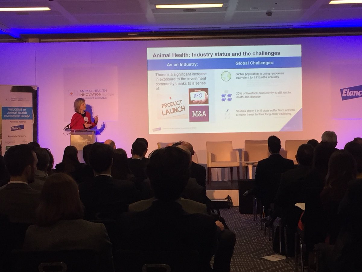 j_h_parry's tweet photo. Did you know that “20% livestock productivity is still lost to death &amp; disease”. Kristin Bloink @Elanco delivering the opening keynote for #AHInvestEurope https://t.co/xtibqoLAbt