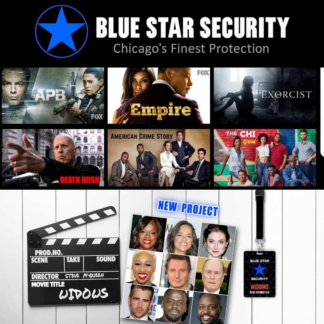 BluStarSecurity's tweet photo. @BluStarSecurity #chicagosfinestprotection #armedguards #productionsecurity @20thcenturyfox @NBCUniversal @Showtime @EmpireFOX @cinespacechicag @NBCChicagoPD @NBCChicagoFire @NBCChicagoMed @HBO https://t.co/HI26Zfyc6P https://t.co/CIaHCnmWHb